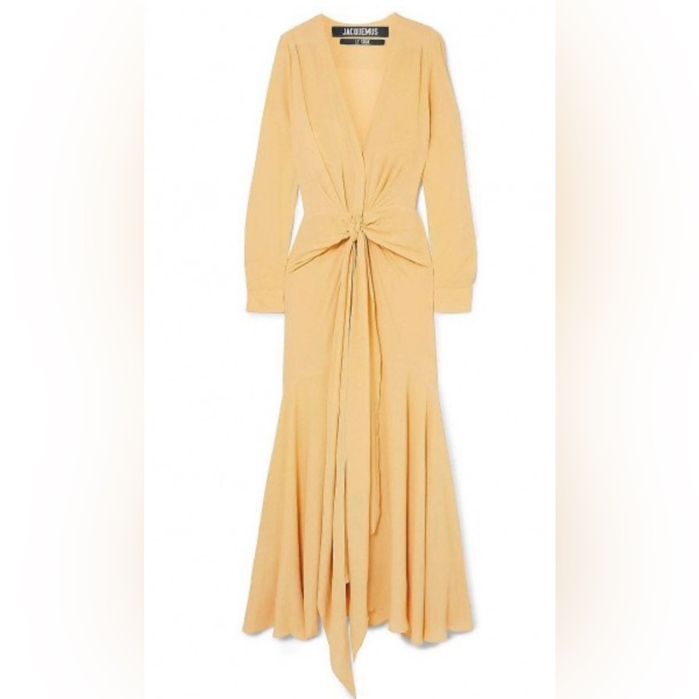 Jacquemus Twist-Front Georgette Maxi